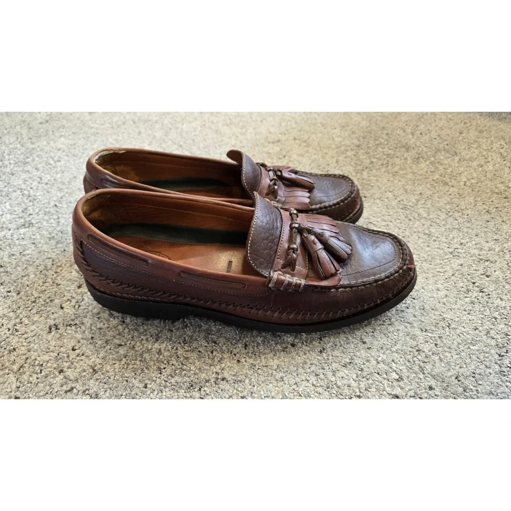H.S. Trask Bozeman Montana Tassel Kiltie Loafers Mens 10M Vibram Gumlite